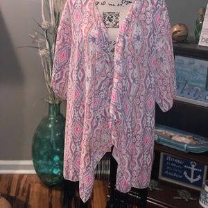 Lularoe Pink & Tan Kimono